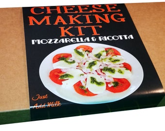 2 X Cheese  Making KIT Mozzarella and Ricotta Brown Edition Great Gift Contains Vegetarian Rennet Thermometer Not Included