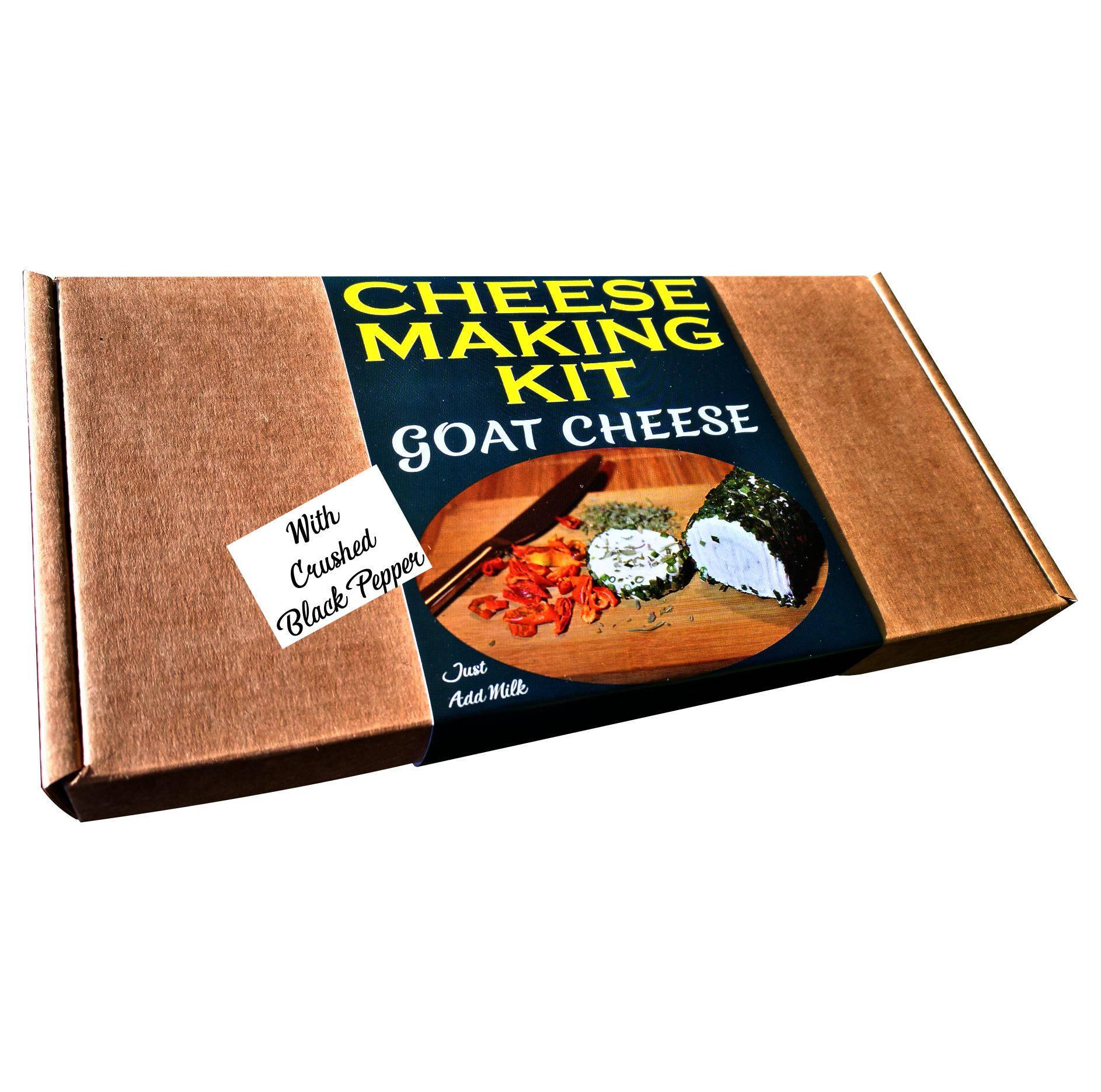 2 X Cheese Making KIT Goat Cheese With Black Pepper Great Gift Contains