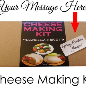Cheese KIT Mozzarella and Ricotta = Personalised Message = Great Gift Present For All Ocasions
