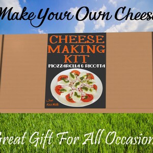 Cheese  KIT Mozzarella and Ricotta Great Gift Present Contains Vegetarian Rennet Thermometer Not Included