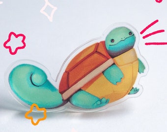 Squirtle Acylic Pin | Pokemon Starter Pin