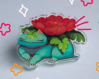 Venusaur Acrylic Pin | Pokemon Starter Pin