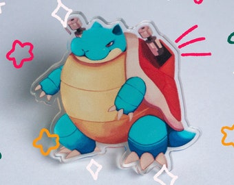 Blastoise Acrylic Pin | Pokemon Starter Pins