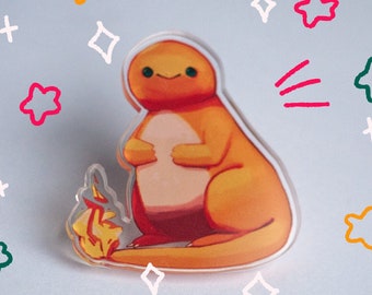 Charmander Acrylic Pin | Pokemon Starters