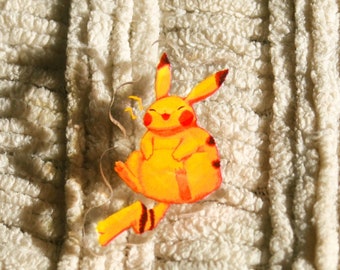 Chonky Chu Acrylic Art Pin | Pokemon Pin