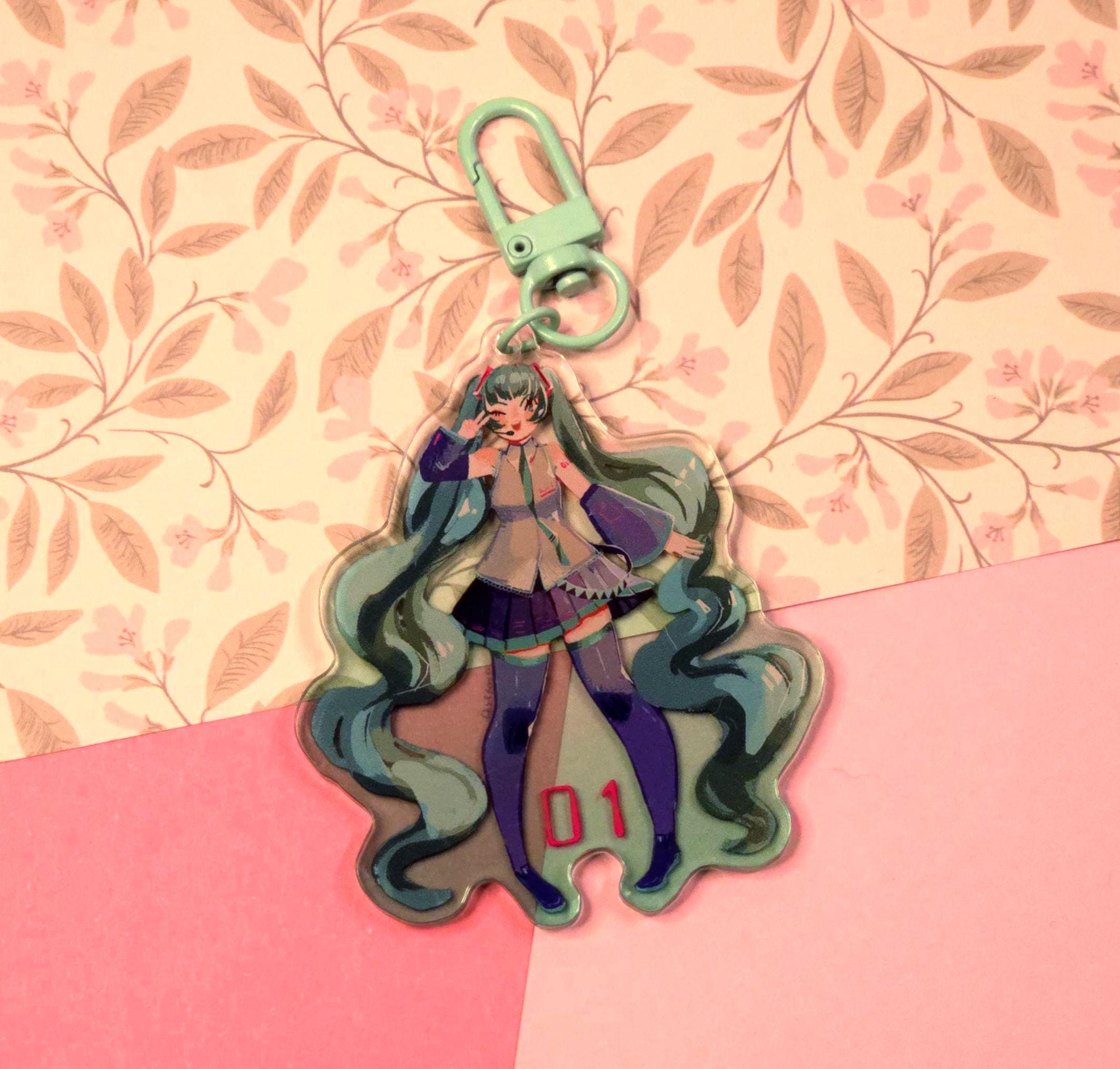 Vocaloid Hatsune Miku | Stained Glass Effect Acrylic Keychain