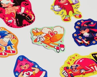Sonic and friends Waterproof Vinyl Stickers
