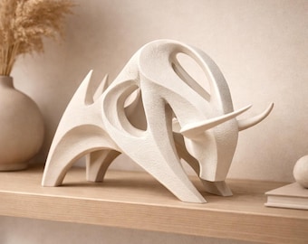 Abstracte stiersculptuur