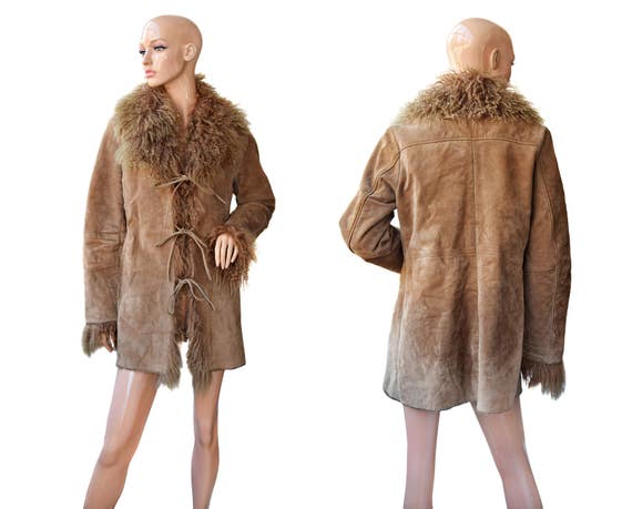 Vintage fur / Women coat / Fur coat / Brown fur /