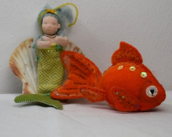 Bending doll mermaid "Niara and Cyprinius" bending doll according to Waldorf style