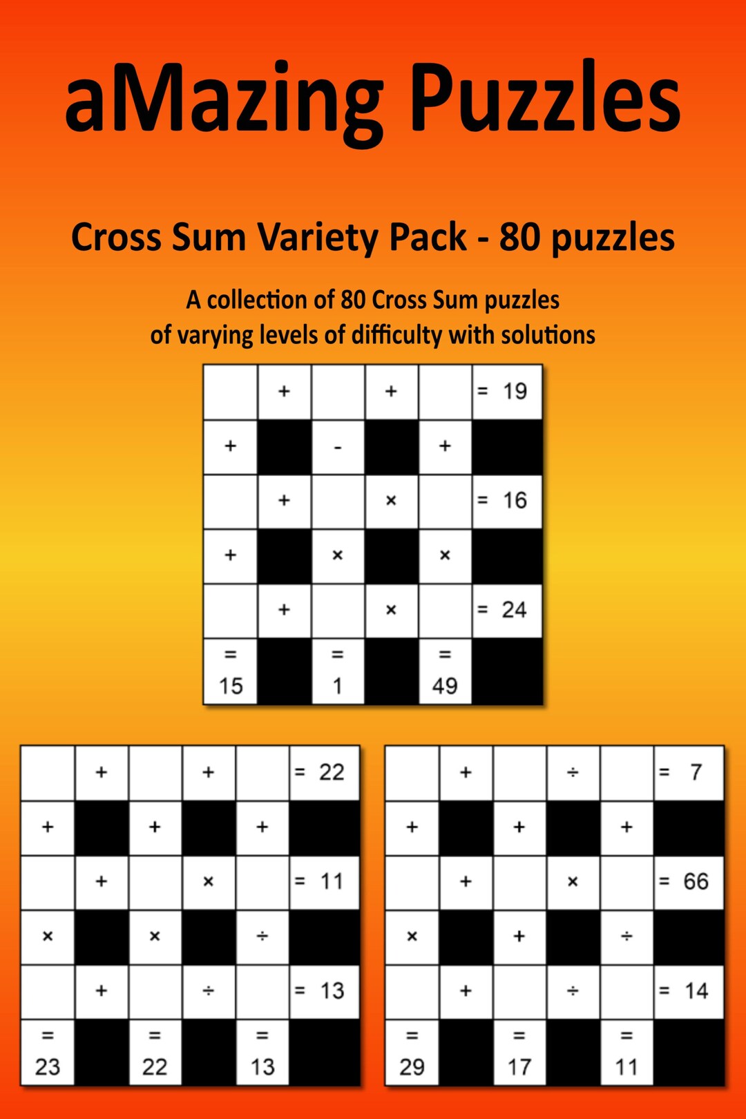 Cross Sum Variety Pack Cross Sum Puzzles 80 to Solve Home Printable ...