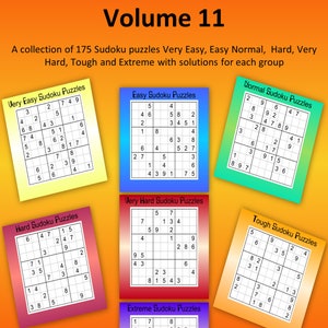 Amazing Sudoku volume 11 printable digital download puzzle book 175 puzzles adults teens older children