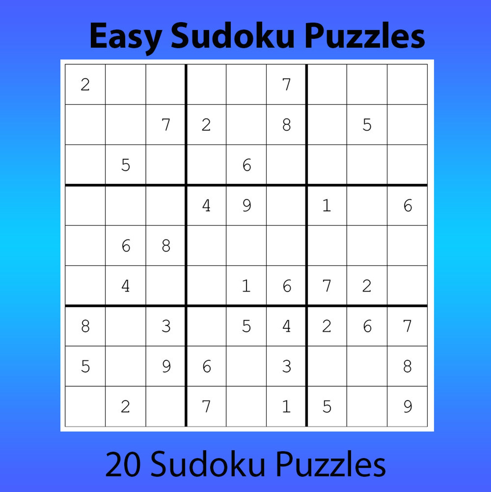 Amazing Sudoku Volume 1 Printable Digital Download Puzzle Book Etsy 