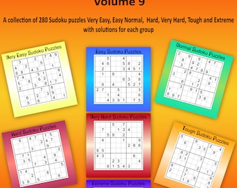 Libro de Sudoku: 280 puzzles para adultos y adolescentes (descarga digital)