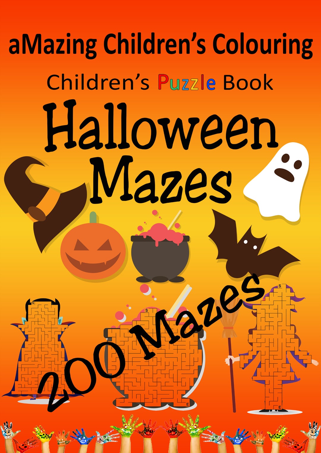 Children's Puzzle Book Halloween Mazes Volume 2 Digital Etsy