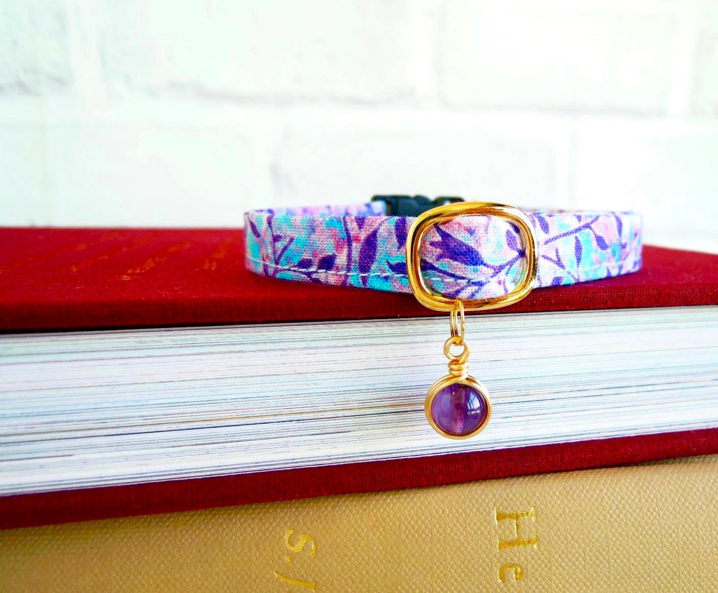 amethyst cat collar