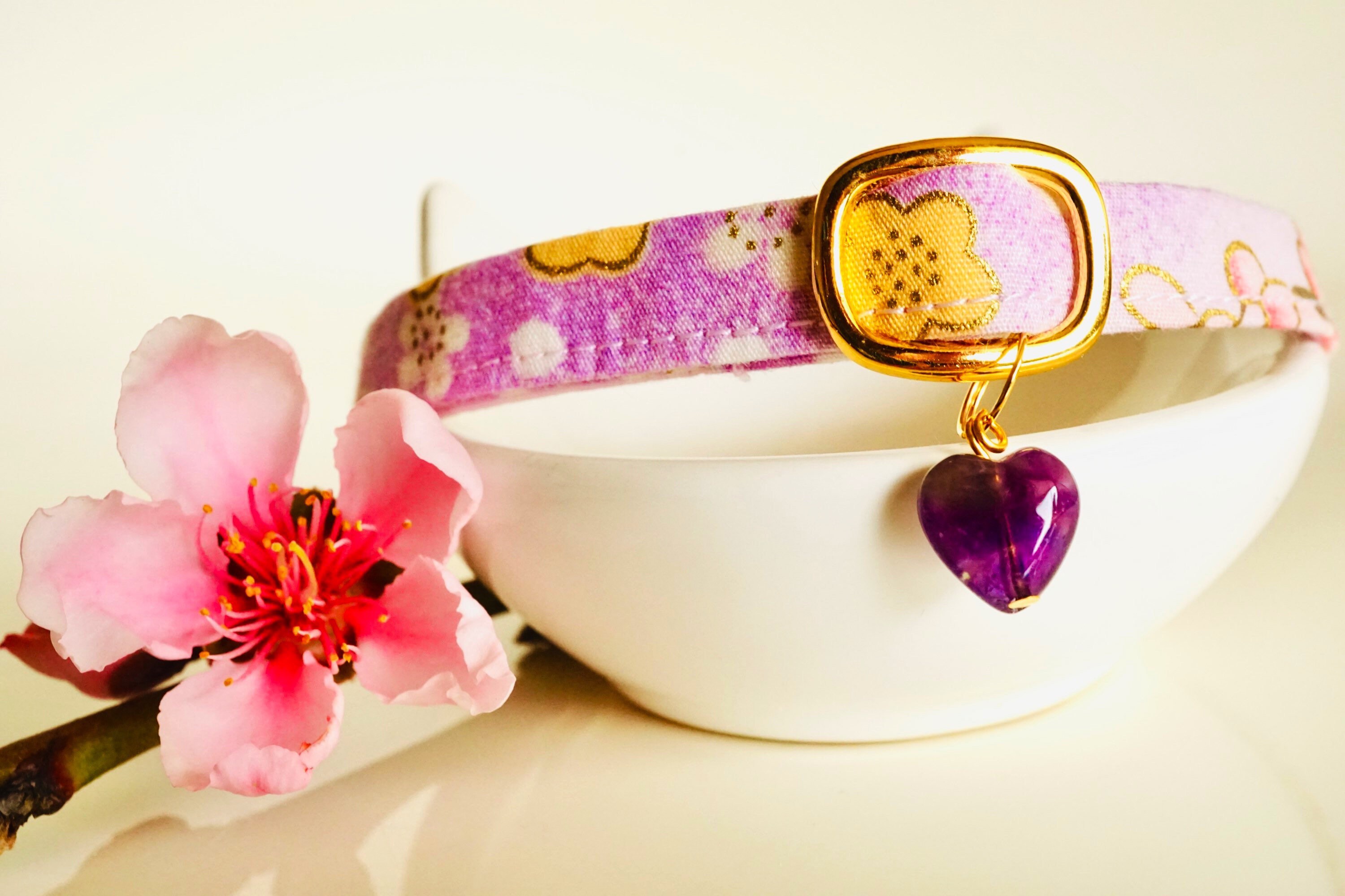 Amethyst cat collar