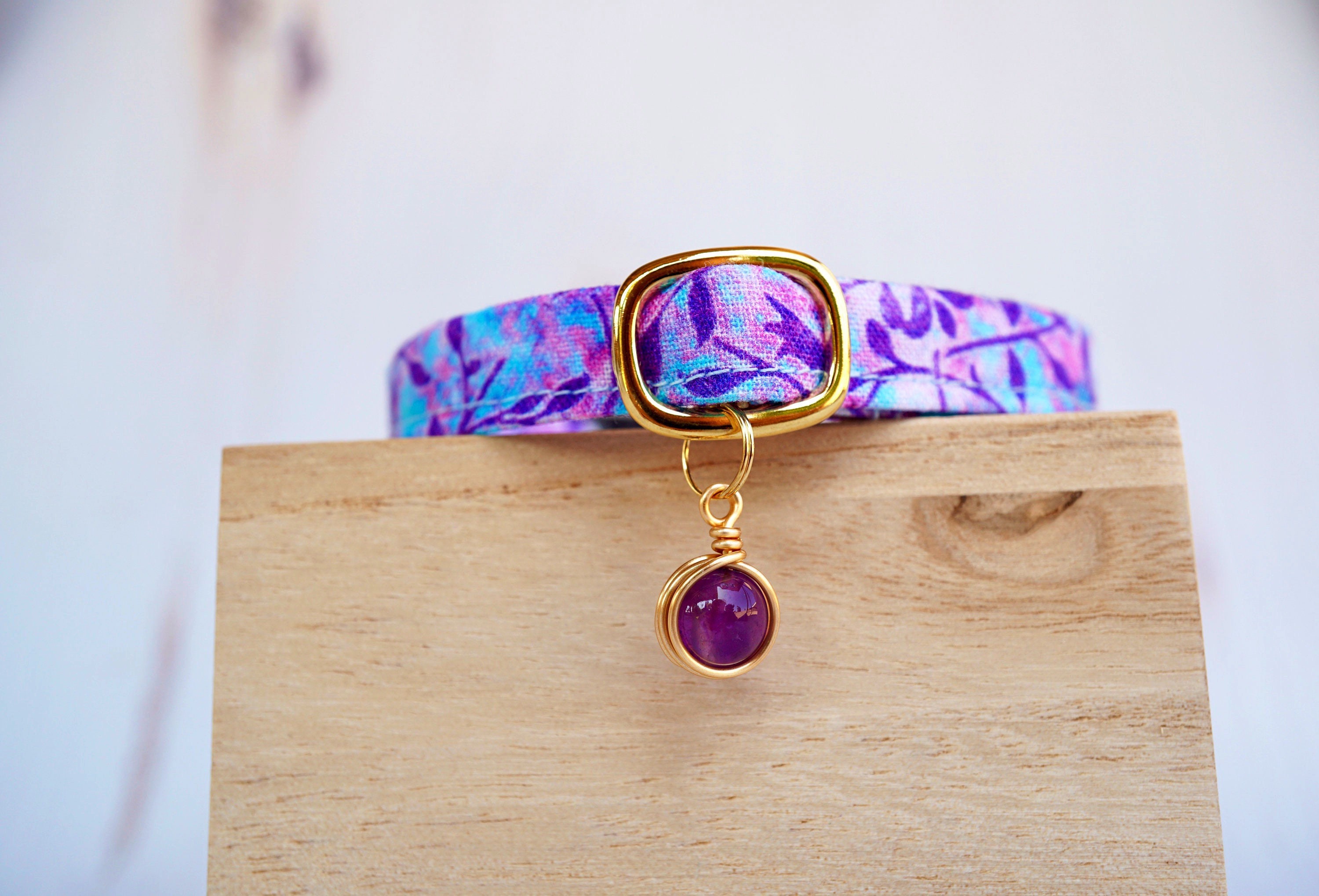 amethyst cat collar