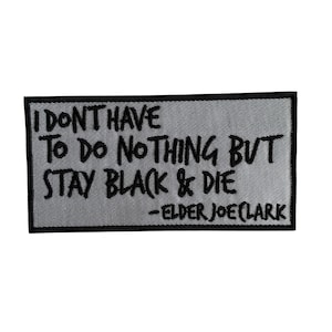 Stay Black/Iron-On Patch/Embroidered Patch