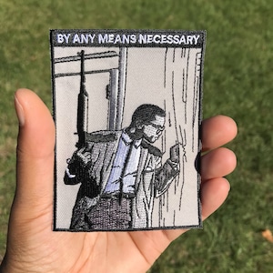 By Any Means Malcolm X/Iron-On Patch/Embroidered Patch