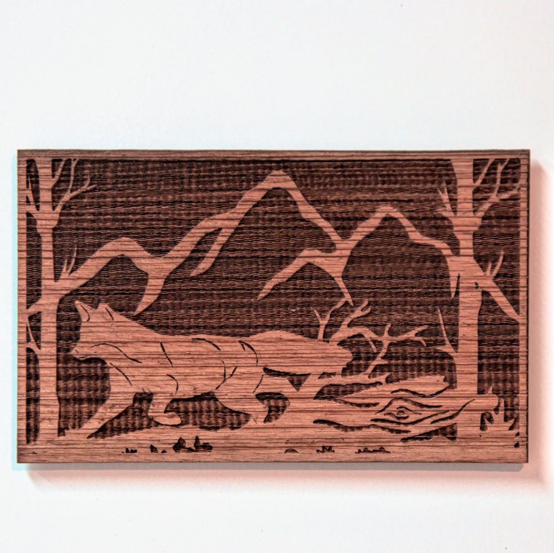 Fridge Rustic. Laser Engraved. Cedar Wood. Unique. Etsy