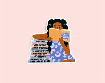 Pegatina de vinilo con la frase "Leer libros prohibidos"