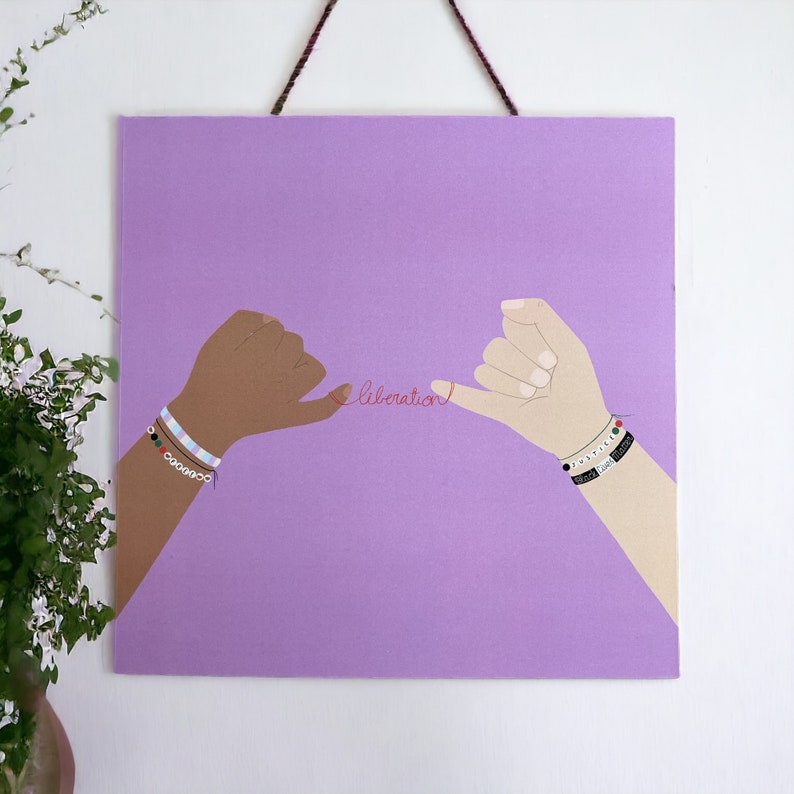 Liberating String Our Liberation is Connected Art Print - Etsy