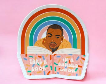 Lese Regenbogen |  LeVar Burton | Lesen verboten Bücher Vinyl Sticker
