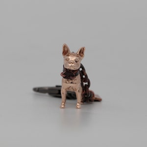 Vakkancs Boston Terrier dog breed bronze 3D keychain image 7