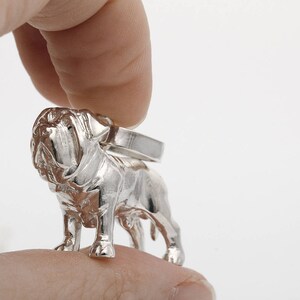 Vakkancs Mastino Napoletano minisculpture pendant 3D solid sterling silver image 1