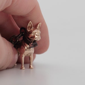 Vakkancs Boston Terrier dog breed bronze 3D keychain image 9