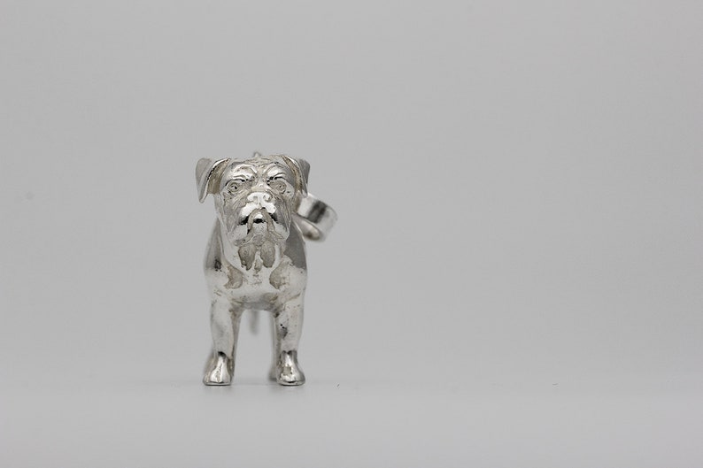 Vakkancs Dogue de Bordeaux pendant solid sterling silver, 3D image 7