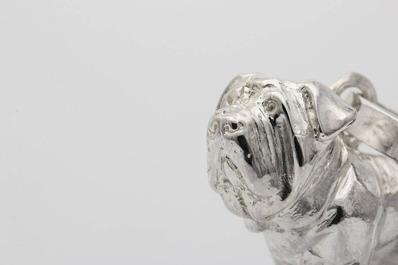 Vakkancs Mastino Napoletano minisculpture pendant 3D solid sterling silver image 9