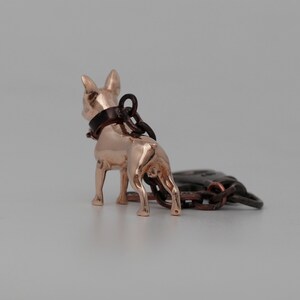Vakkancs Boston Terrier dog breed bronze 3D keychain image 4