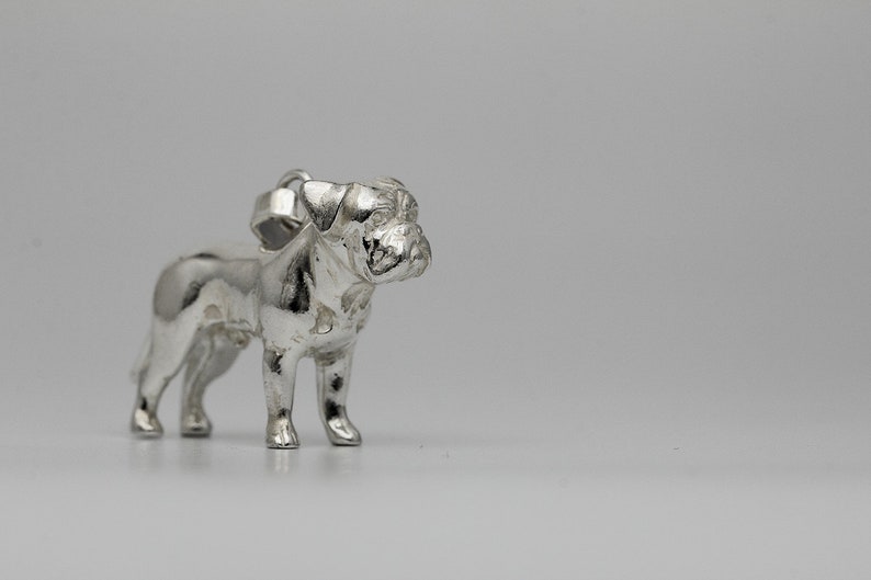 Vakkancs Dogue de Bordeaux pendant solid sterling silver, 3D image 6