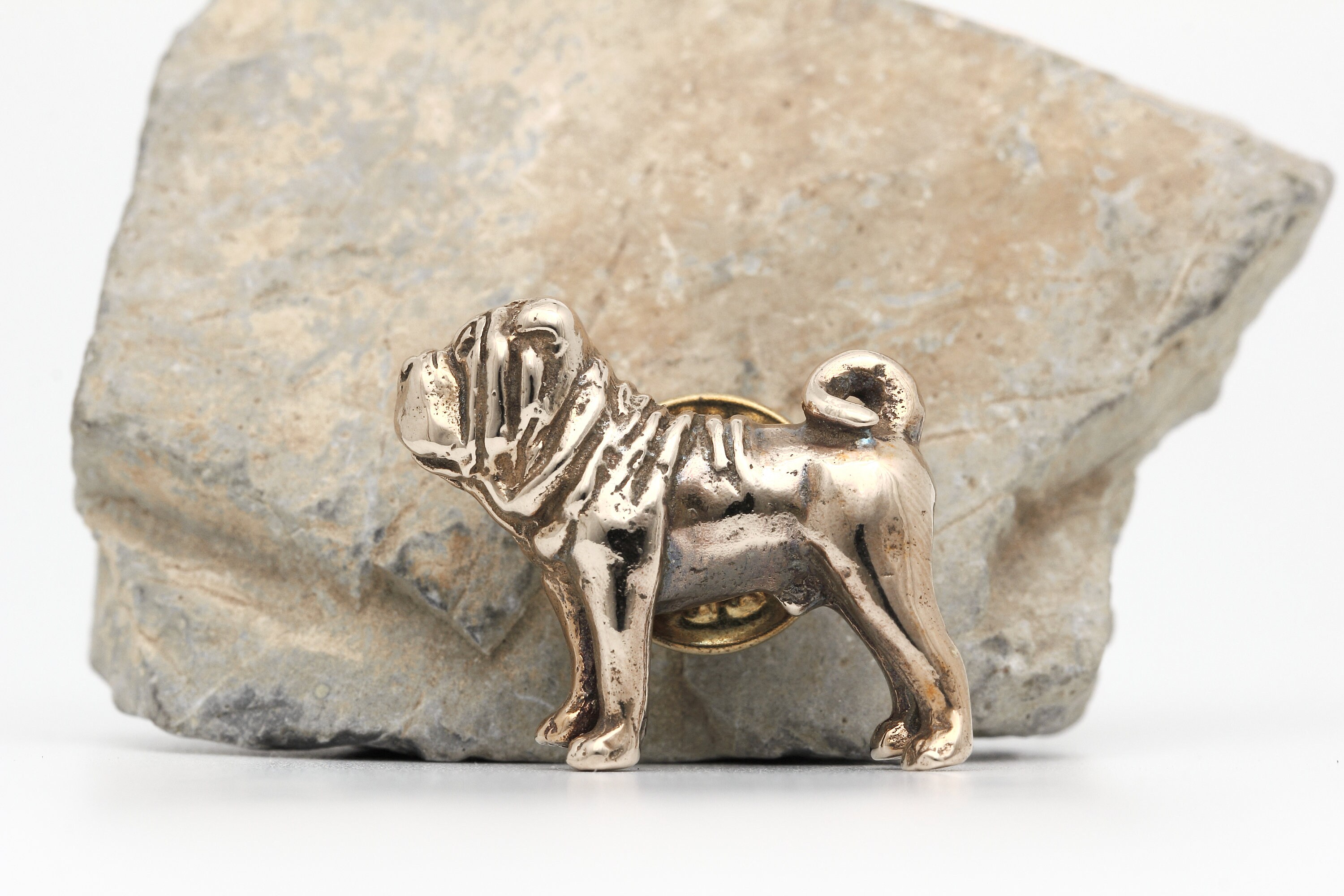 Breeding Pin Vakkancs Shar Pei dog Breed Pin Solid Sterling Silver or - Etsy