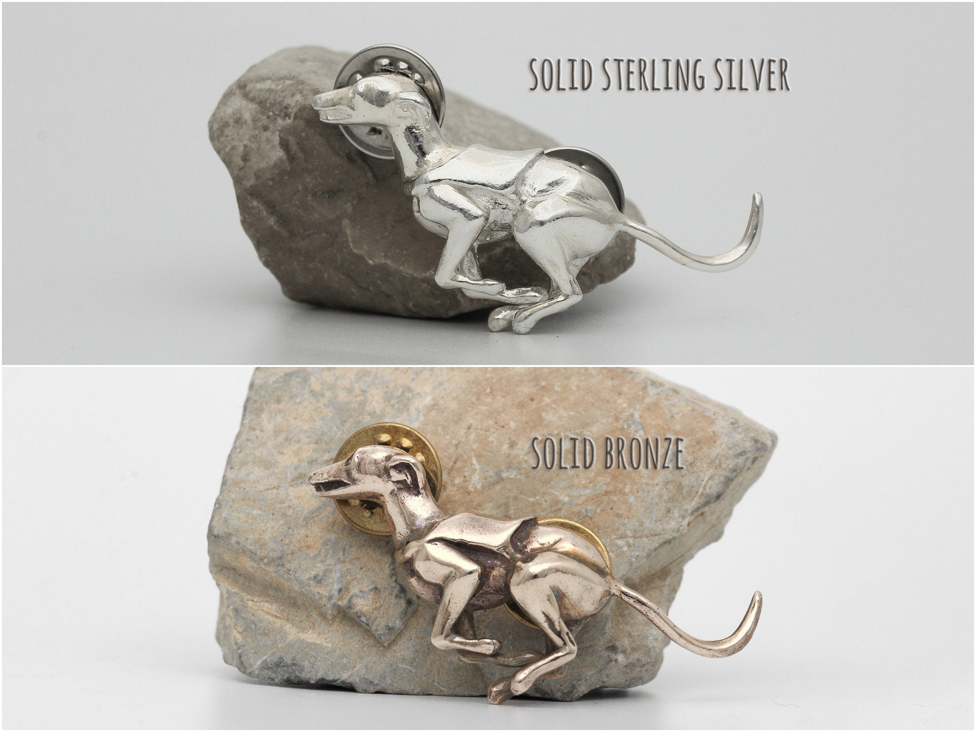 Breeding Pin Vakkancs Greyhound (dog Breed) Pin - Solid Sterling Silver or Bronze - Etsy