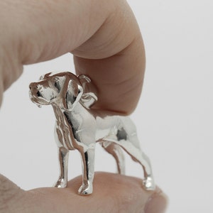 Vakkancs Hungarian (dog breed) Vizsla pendant (solid sterling silver, 3D)