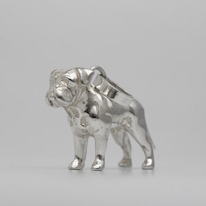 Vakkancs Dogue de Bordeaux pendant solid sterling silver, 3D image 1