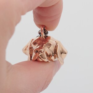 Vakkancs Hungarian (dog breed) Vizsla bronze keychain (3D)