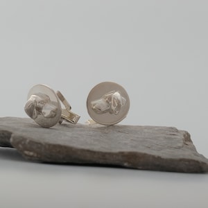 Vakkancs Vizsla (Hungarian dog breed) minisculpture sterling silver cufflinks 2.0