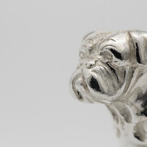 Vakkancs Dogue de Bordeaux pendant solid sterling silver, 3D image 9
