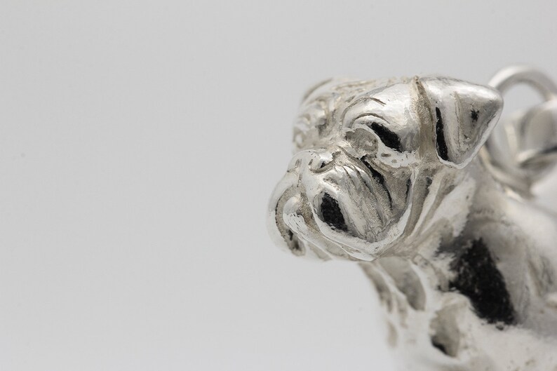 Vakkancs Dogue de Bordeaux pendant solid sterling silver, 3D image 9