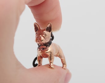 Vakkancs French Bulldog bronze keychain (3D)