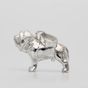 Vakkancs Mastino Napoletano minisculpture pendant 3D solid sterling silver image 3