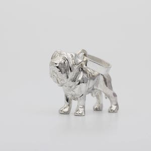 Vakkancs Mastino Napoletano minisculpture pendant 3D solid sterling silver image 2