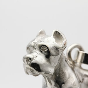 Vakkancs Cane Corso (dog breed) minisculpture pendant jewelry - solid sterling silver, 3D / miniature figure