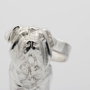Vakkancs Mastino Napoletano minisculpture pendant 3D solid sterling silver image 8