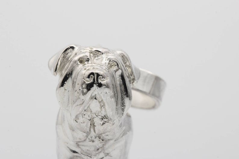 Vakkancs Mastino Napoletano minisculpture pendant 3D solid sterling silver image 8