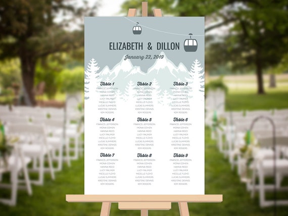 Wedding Reception Seating Chart